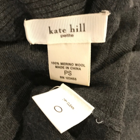 100% Merino Wool Kate Hill black turtleneck Sz PS - Picture 5 of 6